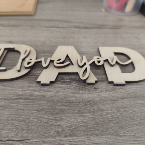Wooden decorative stand Dad - I love you, new