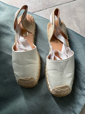 Melissa espadrilles used, leather, white, size 37