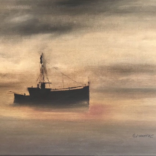 G. Siountas painting oil on canvas like new, medium size