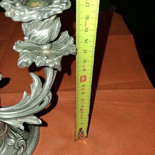 Vintage 2-Seat Candlestick Used, Made of Bronze