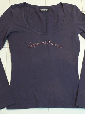 Emporio Armani t-shirt used, purple, size S