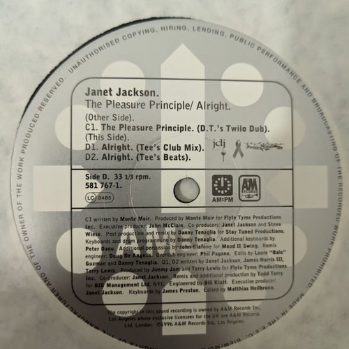 Janet Jackson The Pleasure Principle / Alright 2x12" vinyl