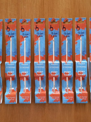 Maple Pony Crochet Hooks 3mm Set of 8 New