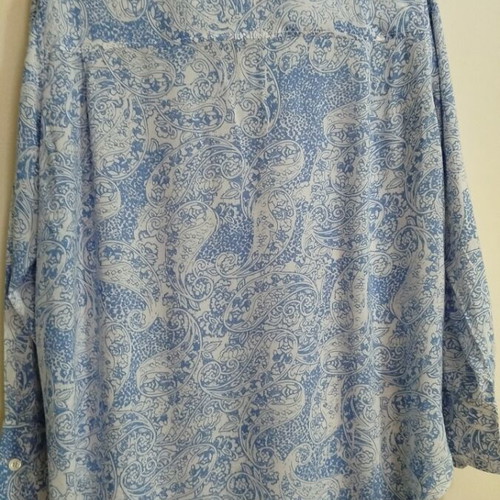 Zara women's shirt like new, white and blue, size L