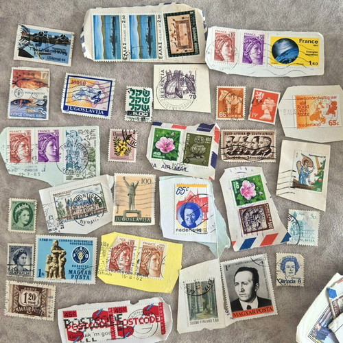 Stamp collection used from around the world