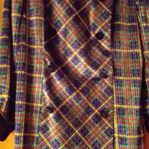 Velvet kazaka used, size L, multicolor