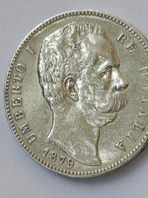 Ιταλία Umberto I ασημένιο νόμισμα 5 lire 1879 μεταχειρισμένο