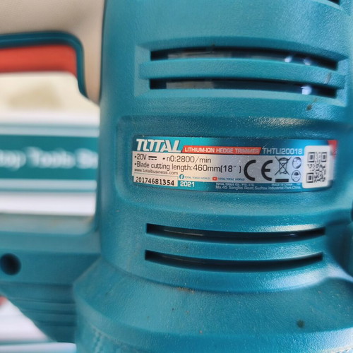 Total cordless hedge trimmer with battery and charger