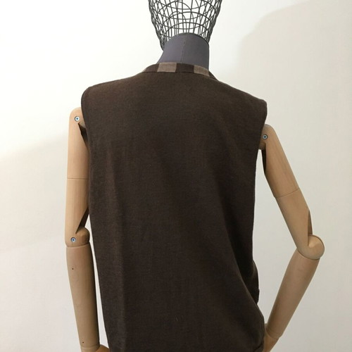 Francesca Mercuriali 100% merino vest M like new, brown