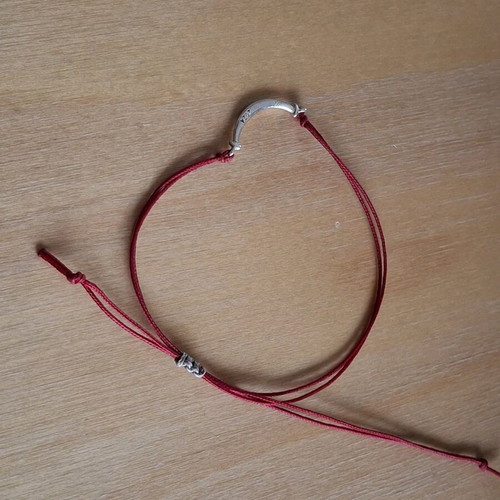 Bracelet with silver element like new, 2024 lucky charm