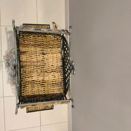 Metal vintage plant stand used, handmade rustic style