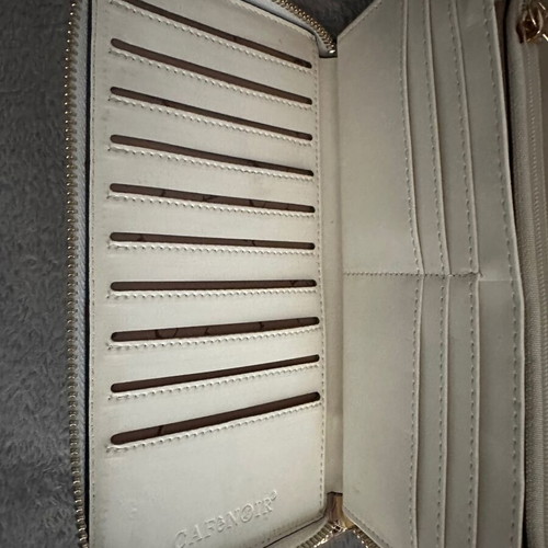 CafeNoir wallet used, white, ideal for cards