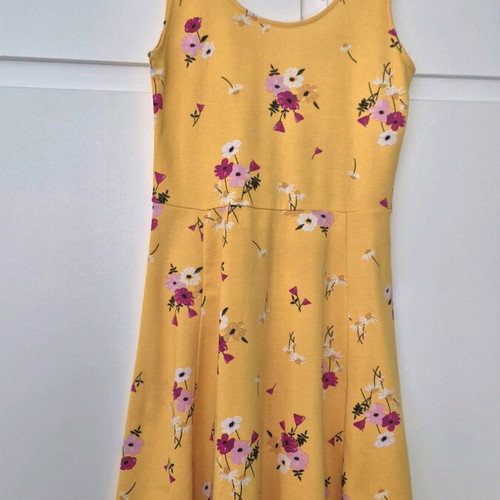 Yellow H&M dress like new with flowers, size M