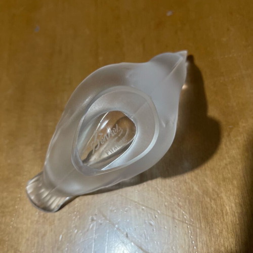 Sevres crystal trinket dish bird-shaped like new