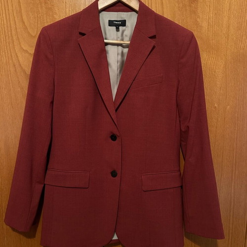 Theory blazer like new, burgundy, size small