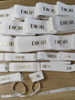 Dior packaging ribbons used, various lengths
