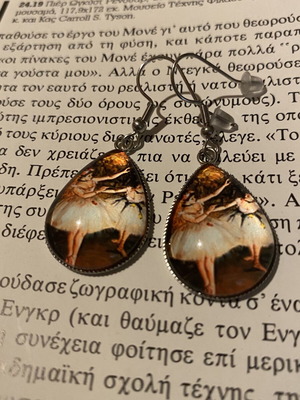Edgar Degas Earrings handmade, stainless steel, art gift