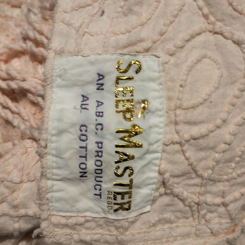 Cotton quilt blanket used, super king size, pink 2.40×2.70