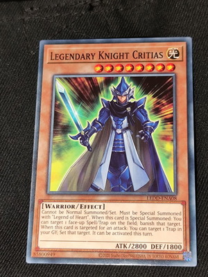 Legendary Knight Critias Yu-Gi-Oh κάρτα καινούργια