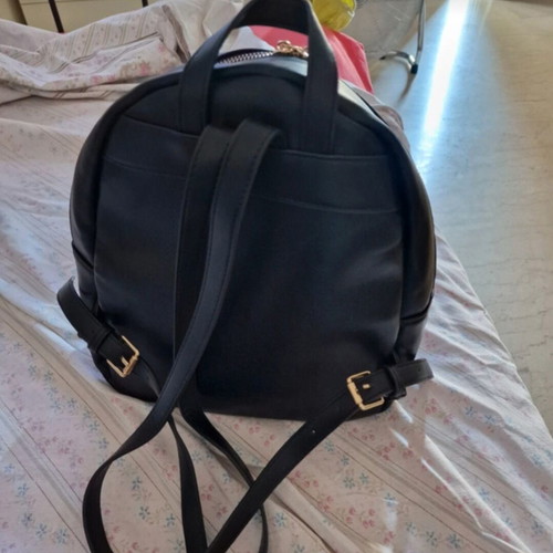 Backpack Moderna black with gold clasp new