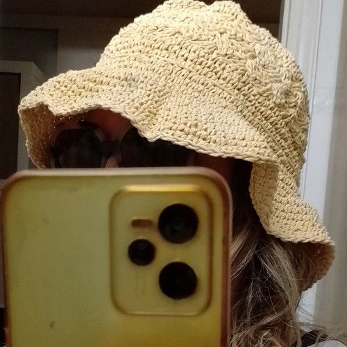 Two summer knit hats, one Marks & Spencer, size 57cm, like new