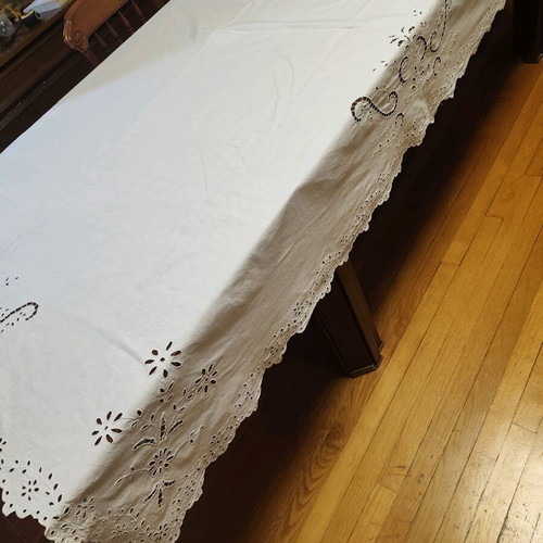 Handmade cutwork curtain like new 165x225