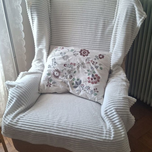 Armchair used, beech wood, like new condition