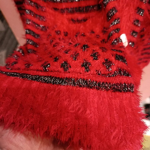 Cardigan like new, soft and warm, red