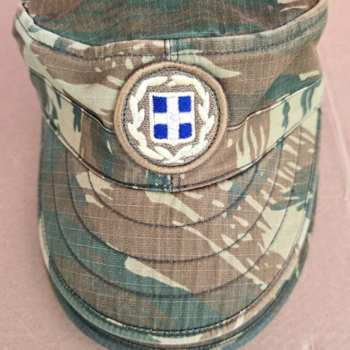 Military jockey cap with Greek camouflage like new