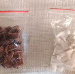 Shelf supports set 24 brown and 24 white plastic, new