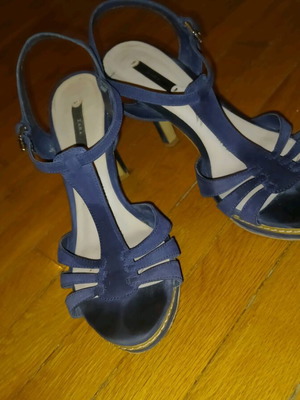 Zara heels like new, size 40, black and blue