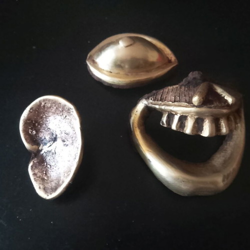 Brass surrealist micro-sculptures by Klearchou Loukopoulo, like new