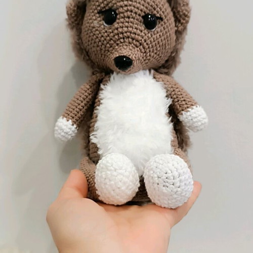 Handmade crocheted hedgehog custom made