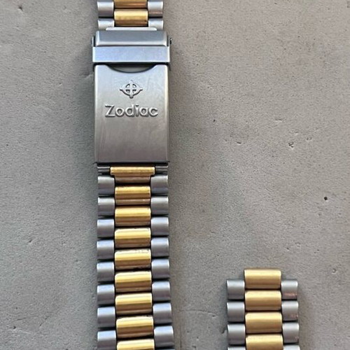 Zodiac 20mm two tone spare bracelet used