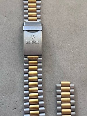 Zodiac 20mm two tone spare bracelet used