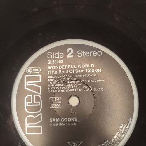 Sam Cooke Wonderful World LP used, RCA Camden edition