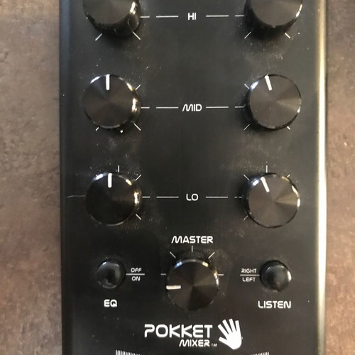 Pokket mixer used, portable 2-channel with crossfader