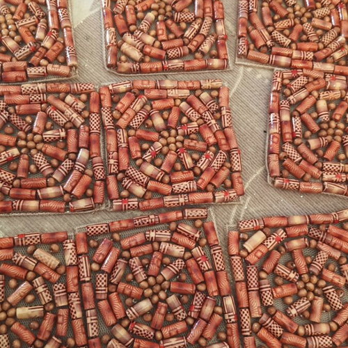 Heat Adhesive Motifs with Beads, Set of 9, New