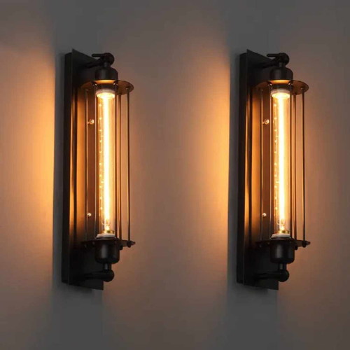 Industrial LED wall light with retro design and Edison bulb new