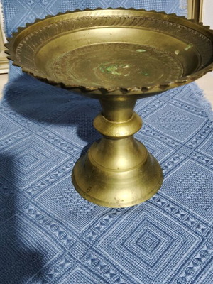 Tazza antique like new, bronze religious accessory from Sri Lanka