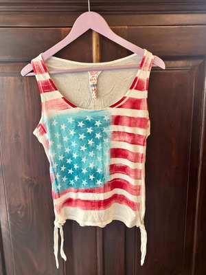 American Flag Top Bershka like new, size M