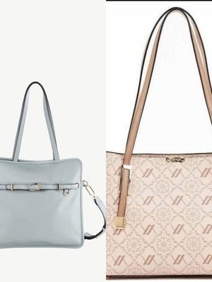 Carpisa and Verde shoulder bags, like new, blue and pink powder