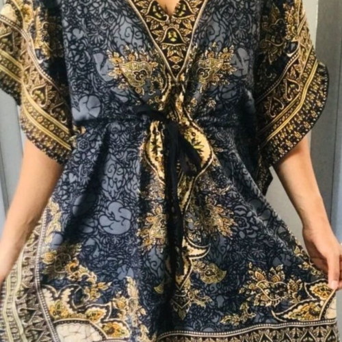 Kaftani new, black with gold details, size XL