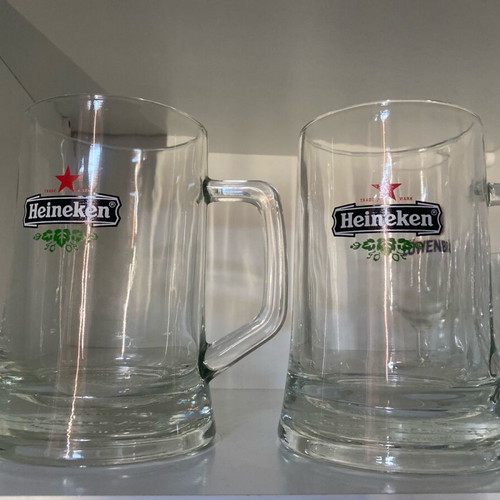 Heineken glasses 0.5lt like new, set of 2
