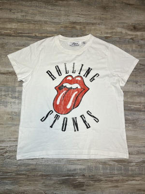 Rolling Stones Tongue & Lips T-Shirt white women's size M used