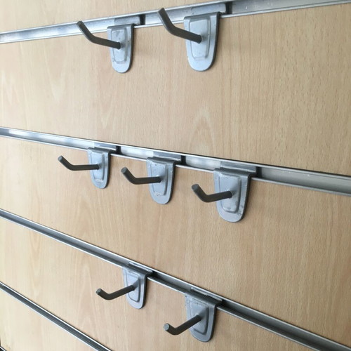 Metal hooks for panel wall new, pack of 60, silver