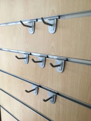 Metal hooks for panel wall new, pack of 60, silver