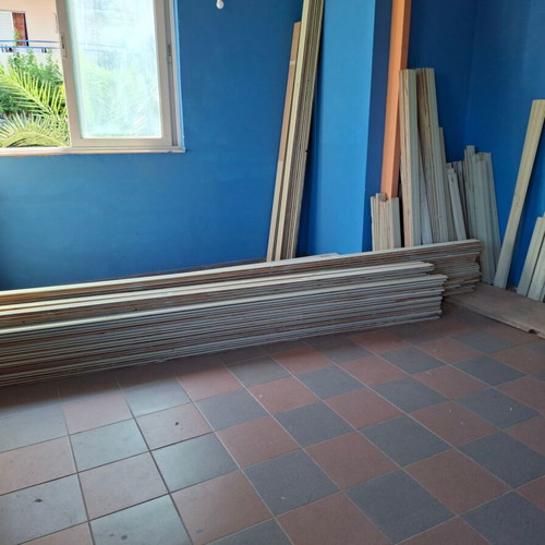 Wooden planks and tongue and groove planks, used
