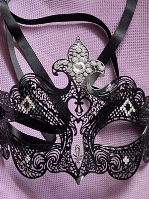 Authentic Venetian masquerade mask with Swarovski crystals like new