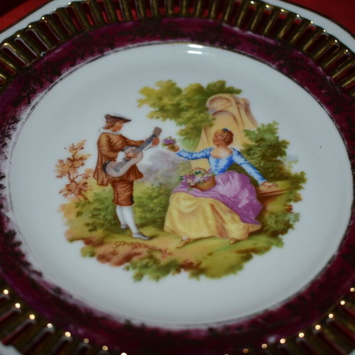 Winterling Bavaria dessert/dinner serving set like new (2 platters + 6 shallow plates) porcelain